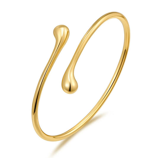 Spiral Floral Metal Arm Bracelet