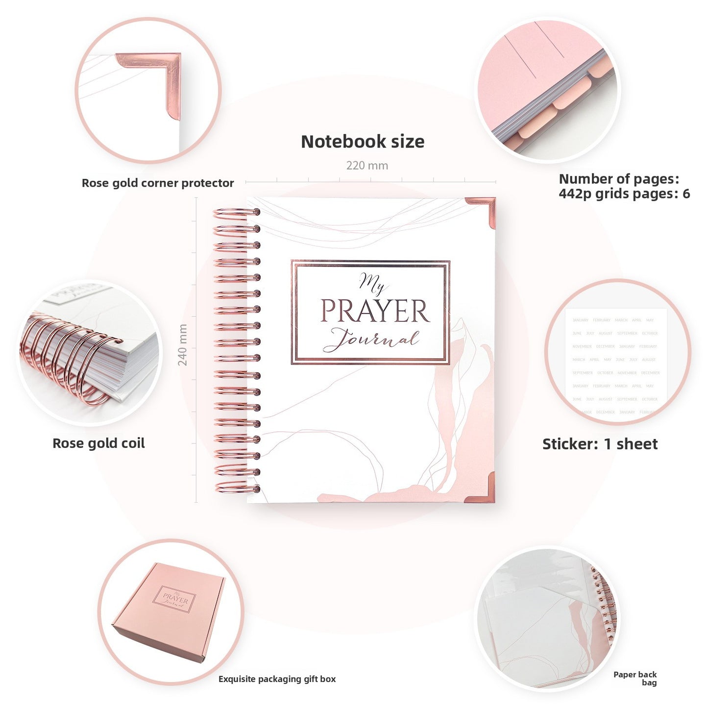 Spiral Prayer Journal with Gift Box