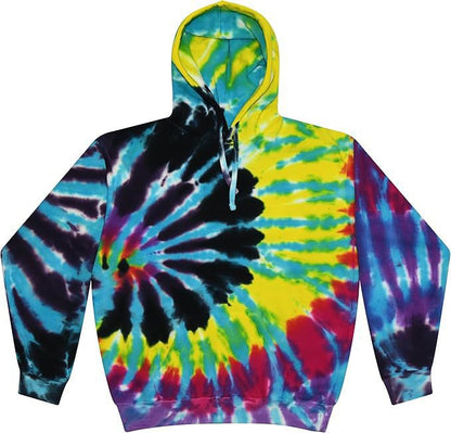 Spiral Print Hooded Sweatshirt