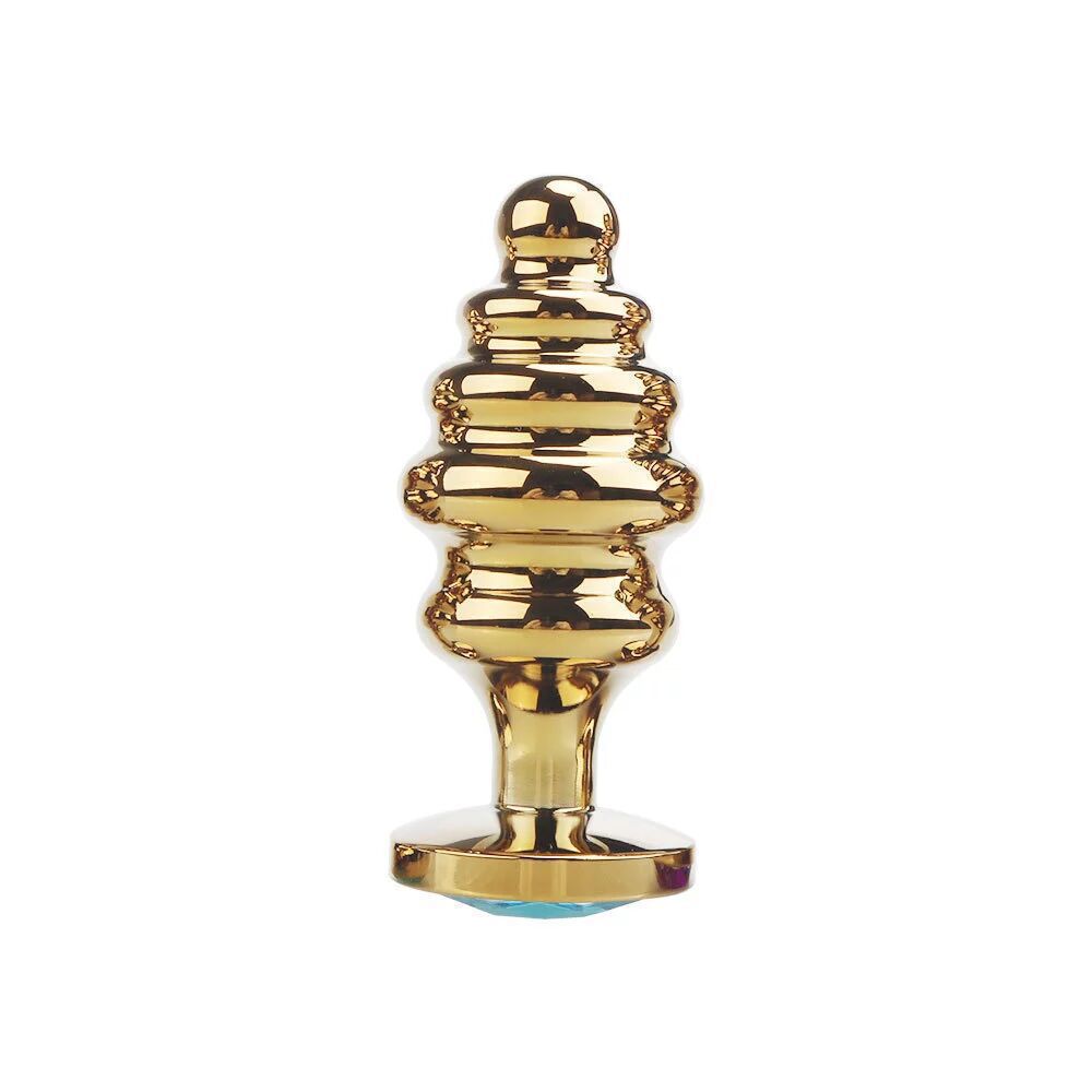Spiral stainless steel anal plug