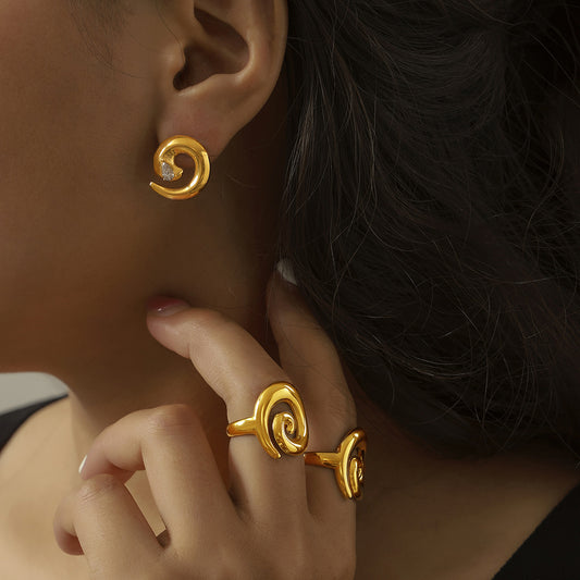 Spiral titanium jewelry