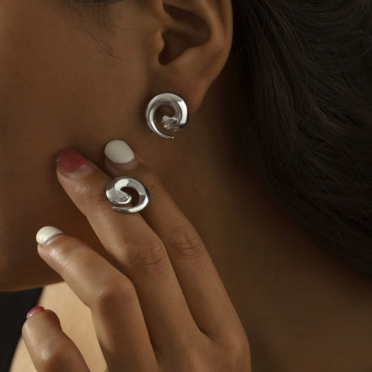 Spiral titanium jewelry