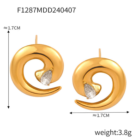 Spiral titanium jewelry