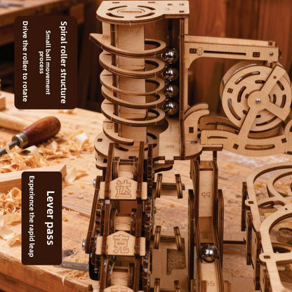 Spiral wooden boardwalk puzzle