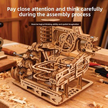 Spiral wooden boardwalk puzzle