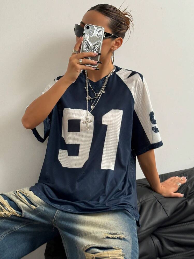 Spliced mesh short-sleeve