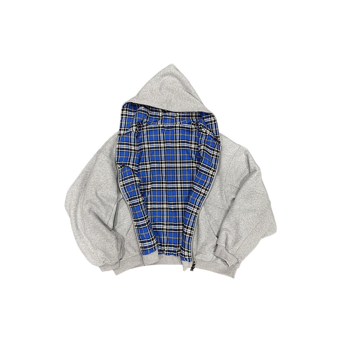 Spliced ​​Reversible Cardigan Sweatshirt