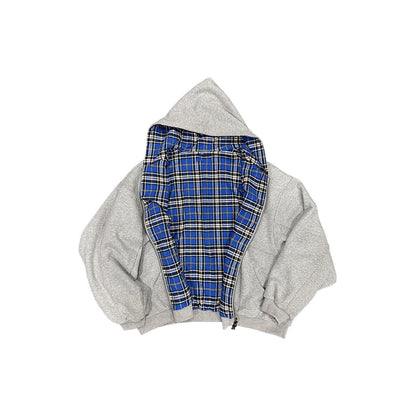 Spliced ​​Reversible Cardigan Sweatshirt