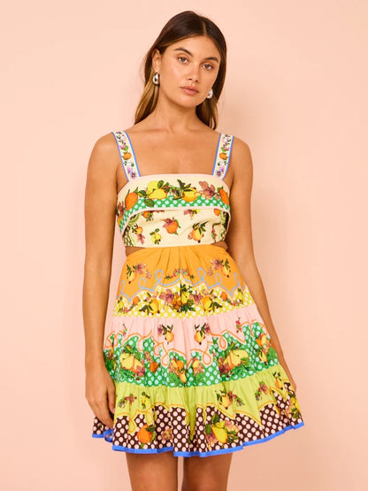 Spliced tie dress