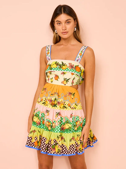 Spliced tie dress
