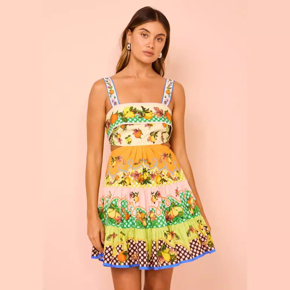Spliced tie dress