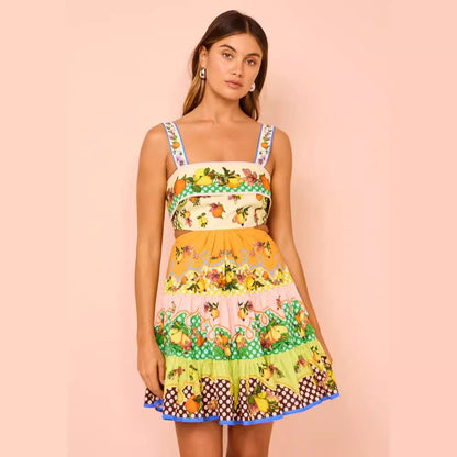 Spliced tie dress
