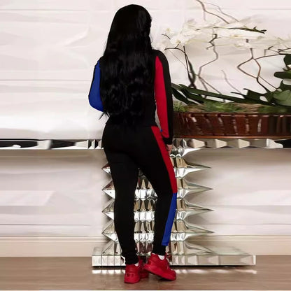 Splicing Jogger Hooded Suit
