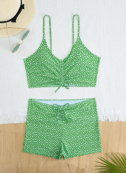 Split Bikini Set with Flat Shoulder Straps