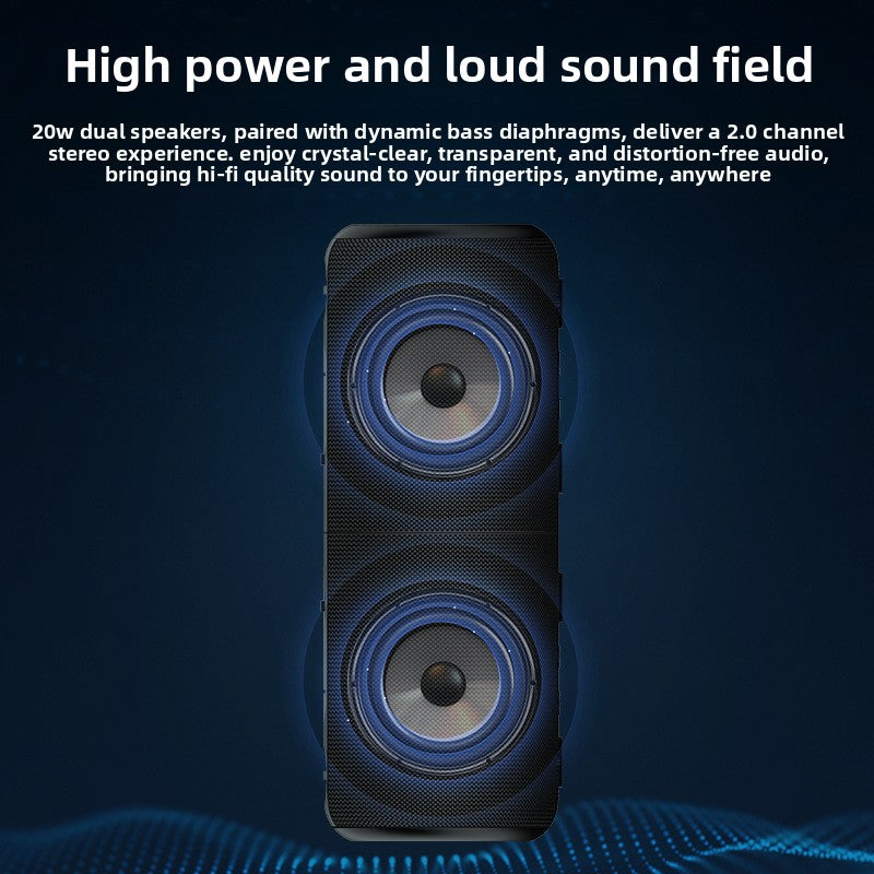 Split Fabric Bluetooth Speaker with Subwoofer