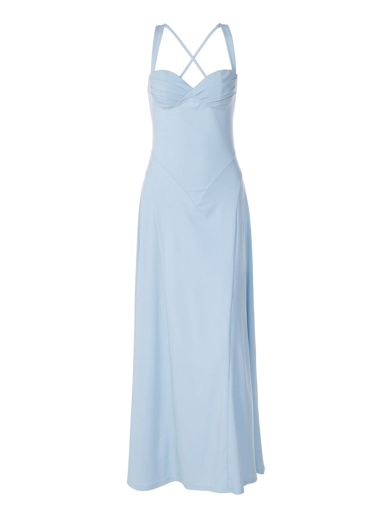 Split-neck slip dress