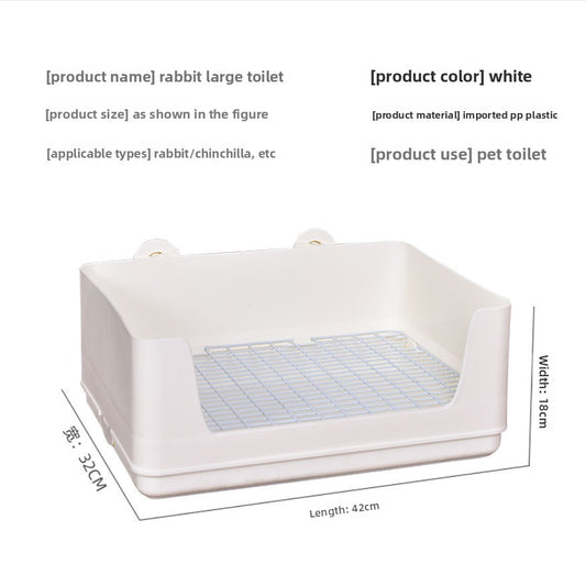 Split Pet Toilet for Rabbits Guinea Pigs