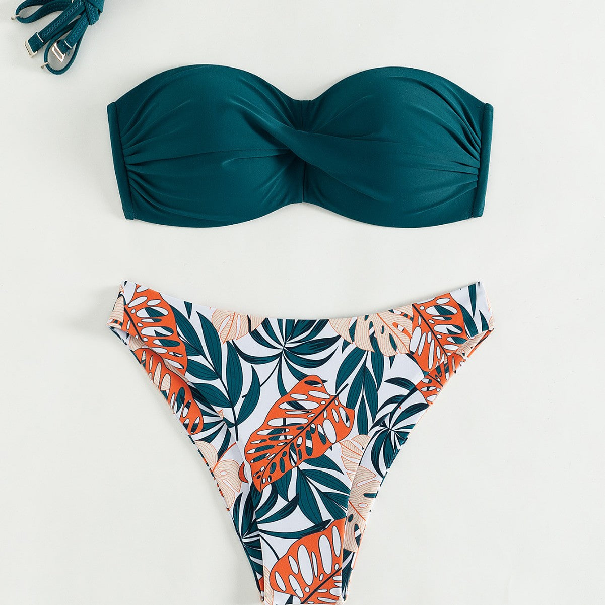 split push up hard bag color matching sexy bikini swimsuit