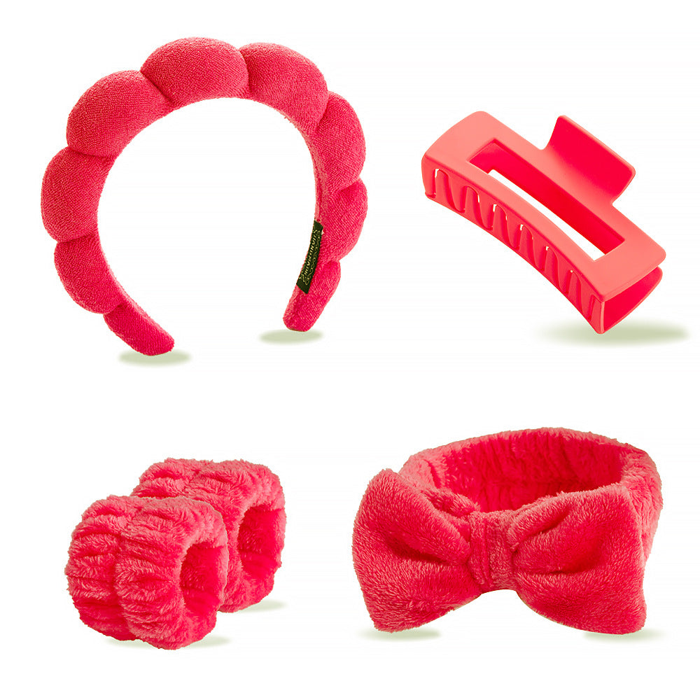 Sponge Hair Band Set with Wrist Strap