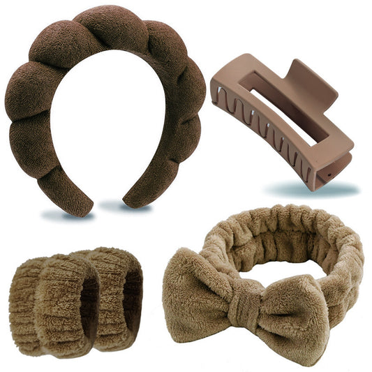 Sponge Hair Band Set with Wrist Strap