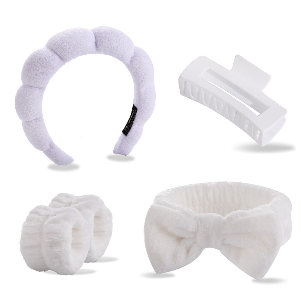 Sponge Hair Band Set with Wrist Strap