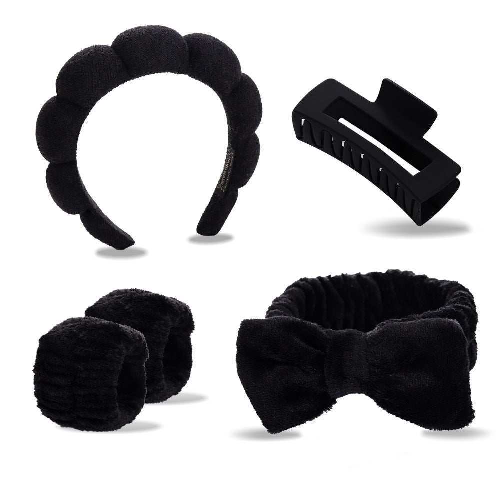 Sponge Hair Band Set with Wrist Strap