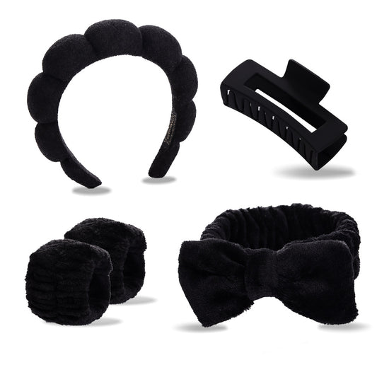 Sponge Hair Band Set with Wrist Strap