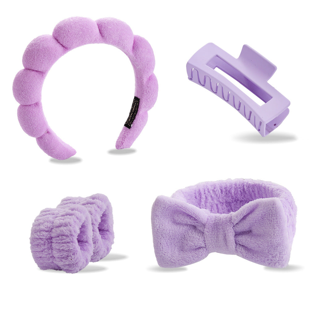 Sponge Hair Band Set with Wrist Strap