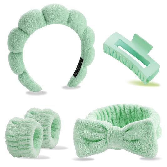 Sponge Hair Band Set with Wrist Strap