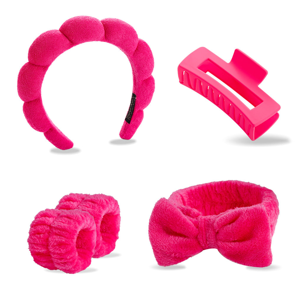 Sponge Hair Band Set with Wrist Strap