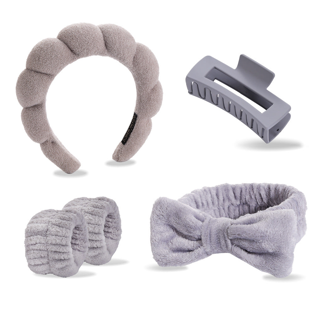 Sponge Hair Band Set with Wrist Strap