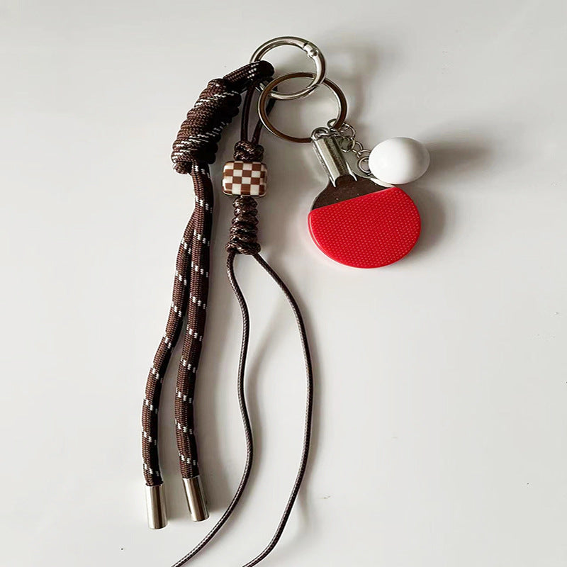 Sport Theme Nylon Rope Keychain Pendant