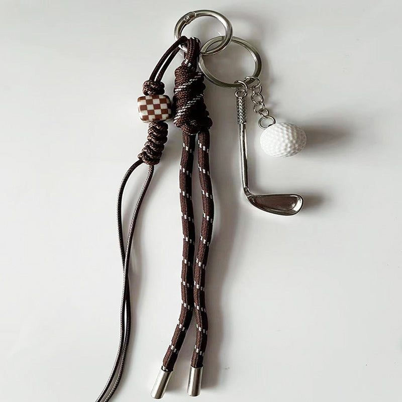 Sport Theme Nylon Rope Keychain Pendant