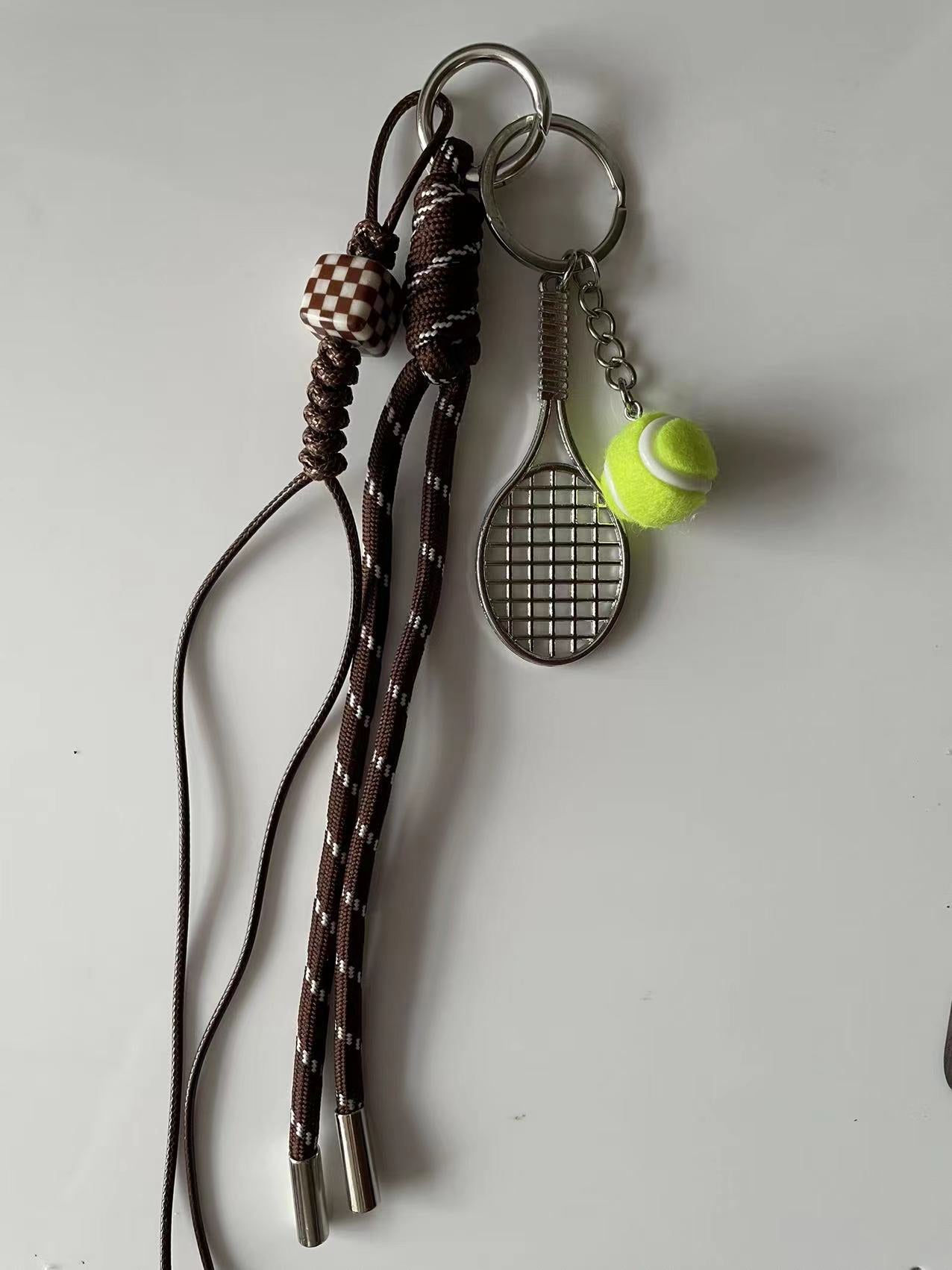 Sport Theme Nylon Rope Keychain Pendant