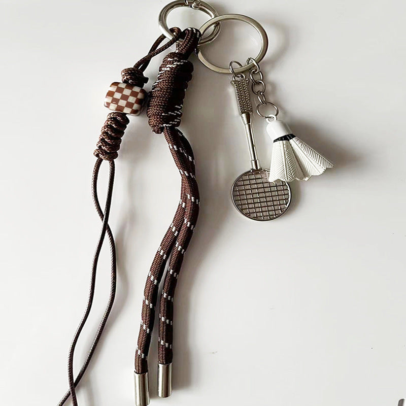 Sport Theme Nylon Rope Keychain Pendant