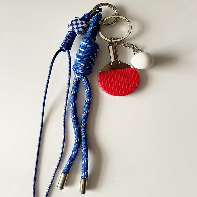 Sport Theme Nylon Rope Keychain Pendant