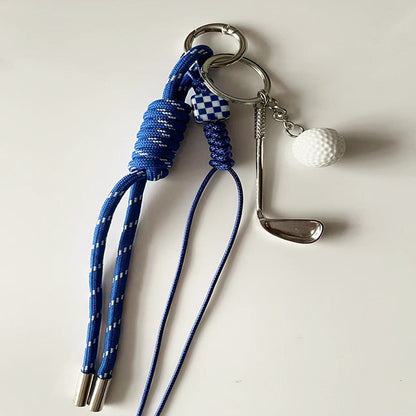 Sport Theme Nylon Rope Keychain Pendant