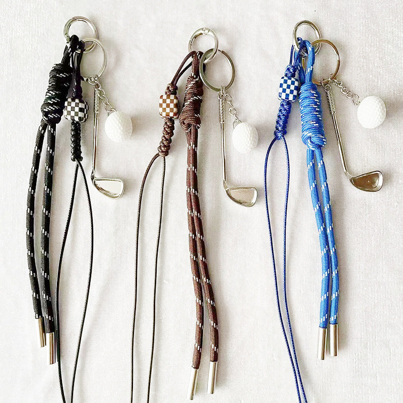 Sport Theme Nylon Rope Keychain Pendant