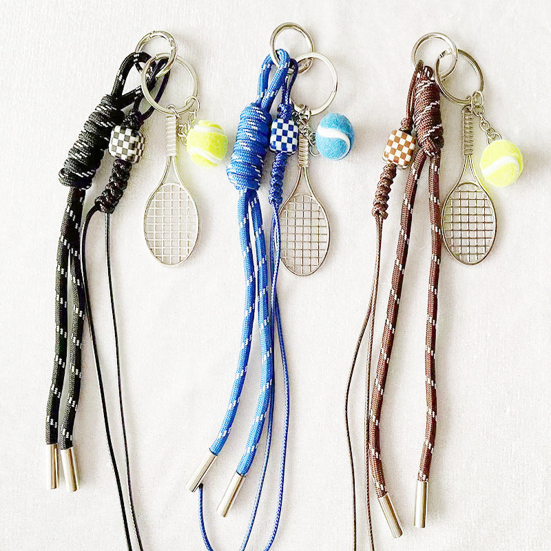 Sport Theme Nylon Rope Keychain Pendant
