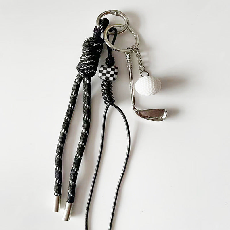 Sport Theme Nylon Rope Keychain Pendant