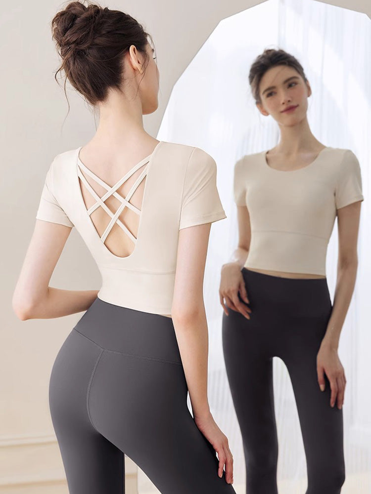 Sports bra with padded cups for fitness