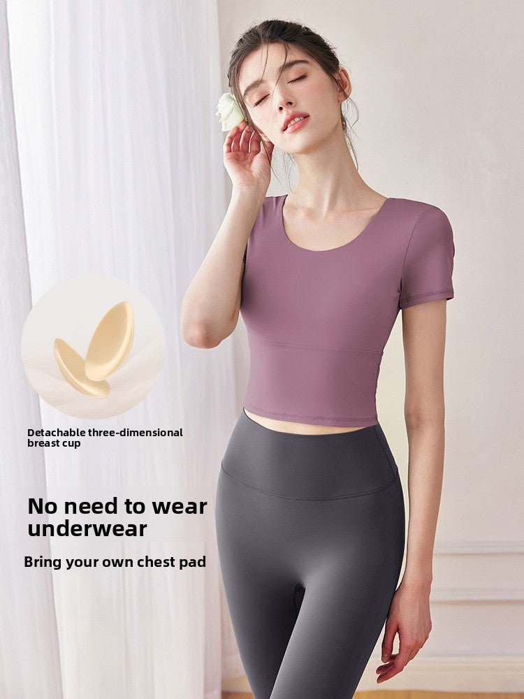 Sports bra with padded cups for fitness