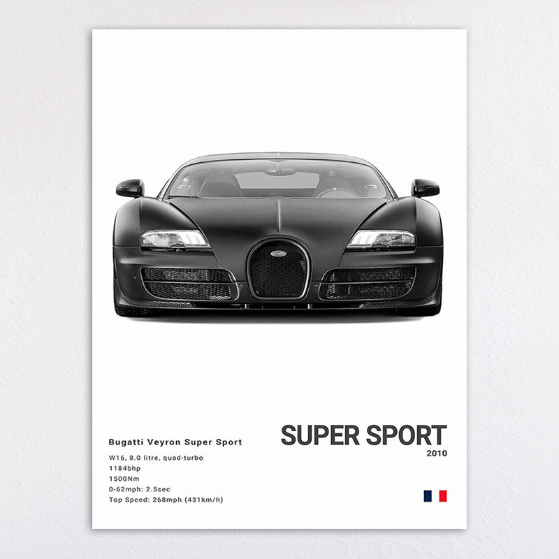 Sports Car Canvas Decorative Painting