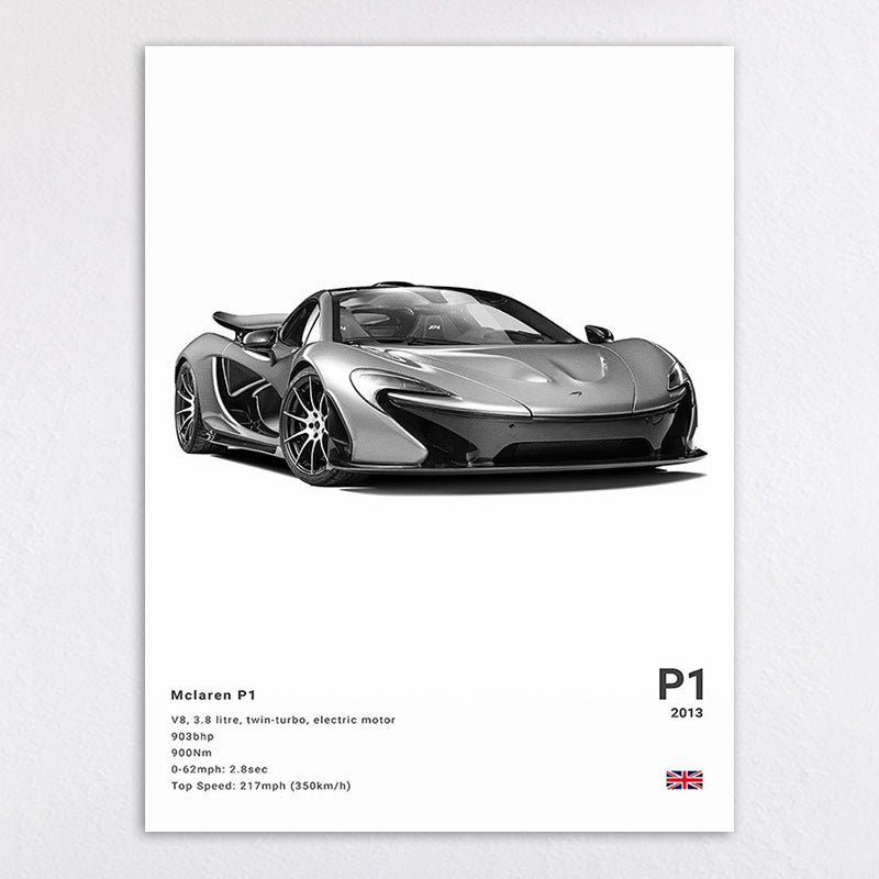 Sports Car Canvas Decorative Painting