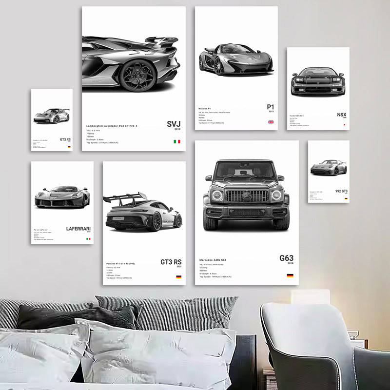 Sports Car Canvas Decorative Painting