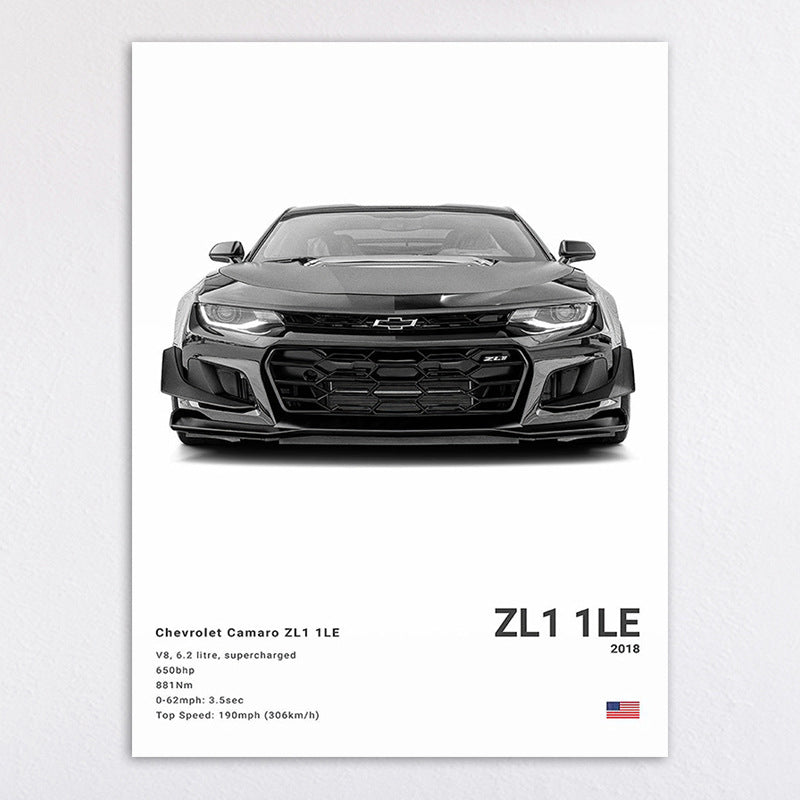 Sports Car Canvas Decorative Painting