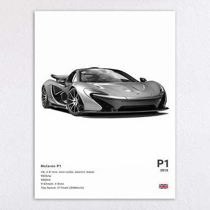 Sports Car Canvas Decorative Painting