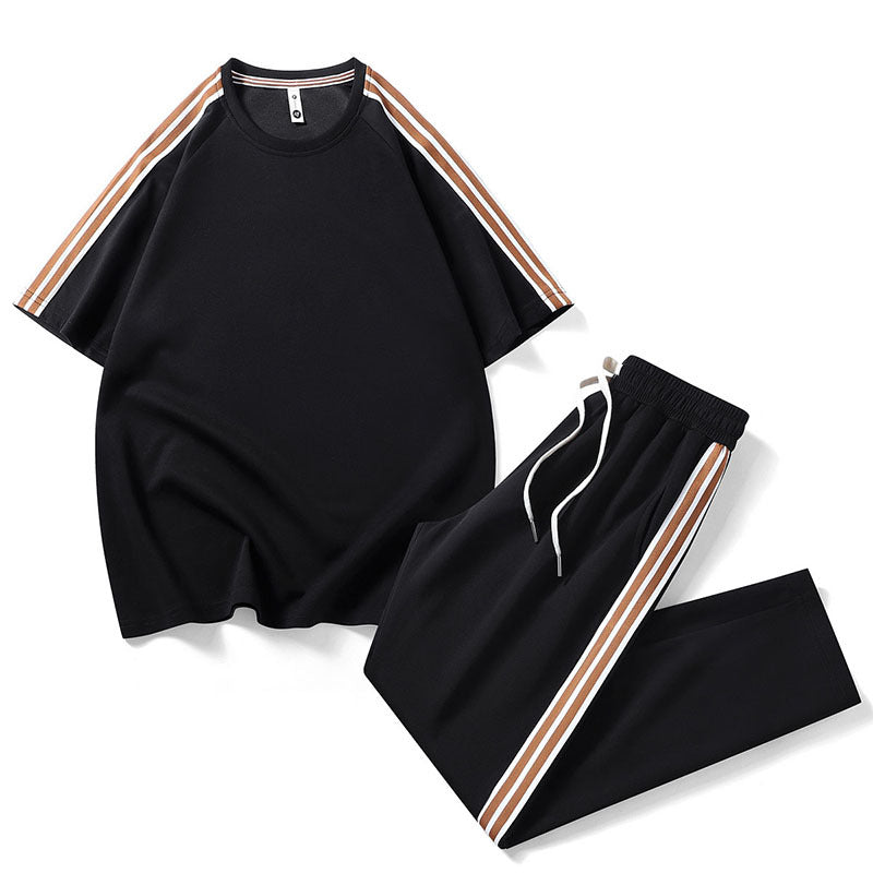 Sports Casual Set Striped Design