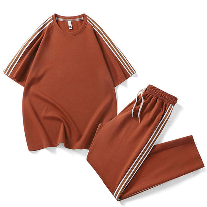 Sports Casual Set Striped Design