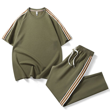 Sports Casual Set Striped Design